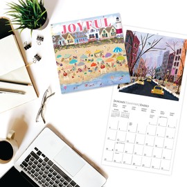 Graphique 2026 Joyful Landscapes Mini Wall Calendar | 7” x 7” | Thick Paper | Home & Office Organizer | Large Monthly Grid | 3 Languages & Marked Holidays | 4 Month Preview Page for 2027