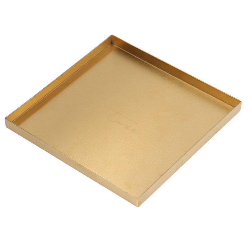 Gold Stainless Steel Tray Decorative Jewelry Dish Makeup Tray Organizer