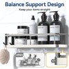 YASONIC Shower Caddy Adhesive, No Drill Bathroom Shower Organizers, with