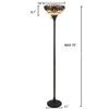 Chloe Lighting Serenity Victorian Tiffany-Style Dark Bronze 1 Light Torchiere