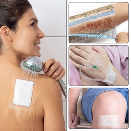 Waterproof Plaster, 10 cm x 10 m Shower Plaster, Waterproof, Transparent Bandage, Shower Plaster Plaster Roll, Tattoo Film, Transparent, Tattoo Plaster, Waterproof for Sports Showers