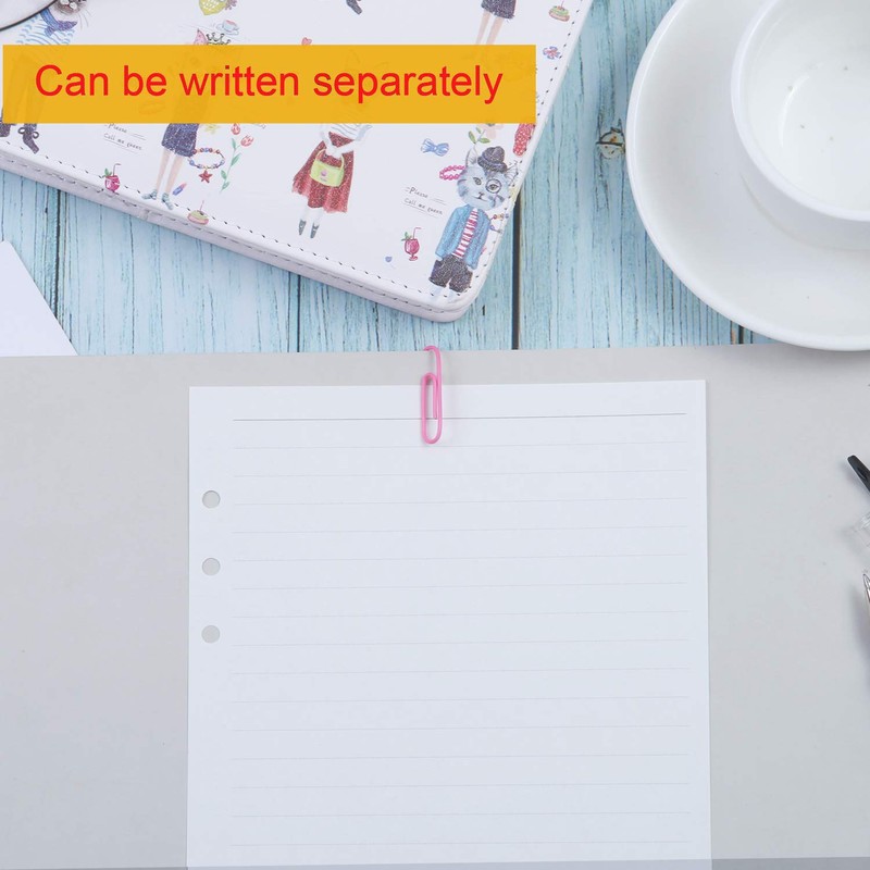 iwobi 4 Pack Line A5 Refill Paper, 6 Holes Refillable