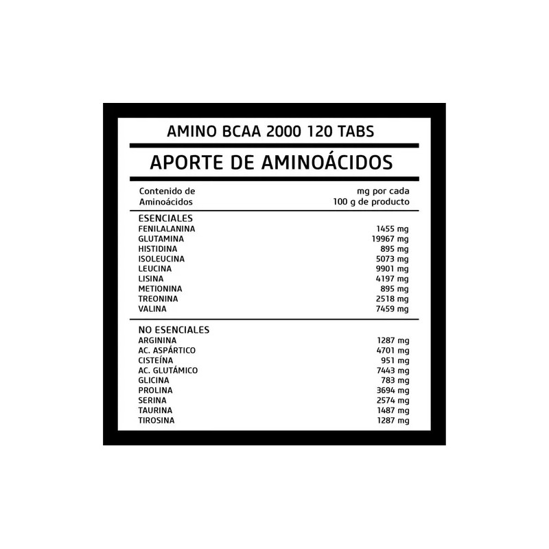 Amino 2000 Bcaa (120 Tabs) - Prowinner Sin Sabor