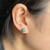 Turquoise Earrings, Vintage Small Stud Earrings for Men with 925