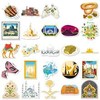 50PCS Middle East Buildings Stickers for Water Bottle,Notebook,Guitar,Bumper,Bike,Laptop,Suitcase,Trendy Middle East