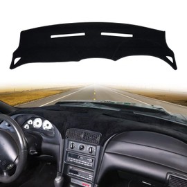 puxhig Dashboard Cover Dash Cover Mat Pad Carpet Custom Fit for Ford Mustang 1998 1999 2000 2001 2002 2003 2004 (Black)