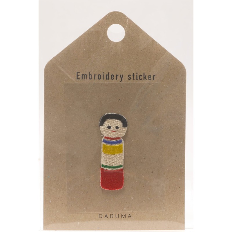 DARUMA Patch Embroidery Sticker COL. 13 Kokeshi 01-8680