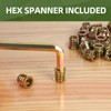 40 PCS 1/4-20 x 20mm Threaded Inserts for Wood Professional