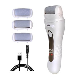 Electric Callus Remover for feet - FSA Eligible - Portable Rechargeable Electric Foot Files with 3 Heads - Pedicure Kit for Dry Dead Hard Cracked Skin