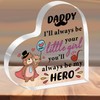 SMARGO Daddy Gifts from Daughter Heart-Shaped Acrylic Plaque Gifts for