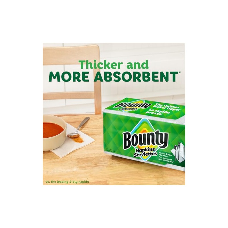 Bounty Servilletas de papel, blancas, 400 unidades