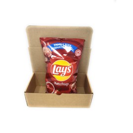 AZPantry Box Canadian Lays Ketchup Chips - 1 Family Size Bag - Comes in a Crush proof box. (Imported for Canada)