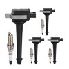 SYKRSS 4-Pack UF591 Ignition Coils & 5118 Spark Plugs Kit