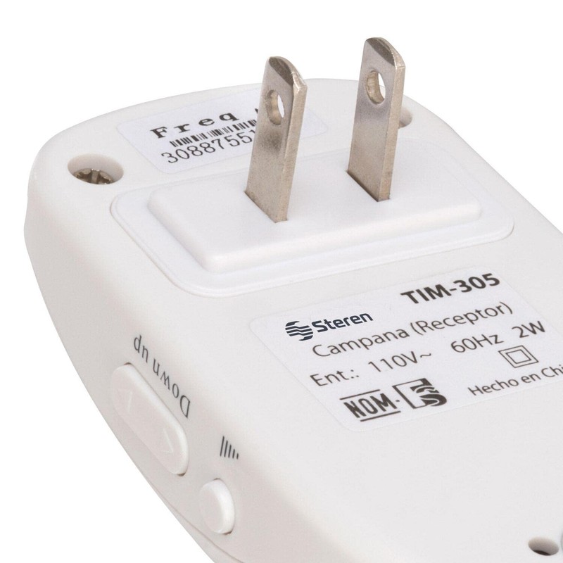 Steren TIM-305 Timbre Digital Inalambrico 38 Tonos C/2 Campanas