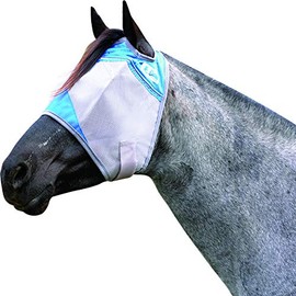 Cashel Crusader Horse Fly Mask, Standard, Yearling/Large Pony, Blue