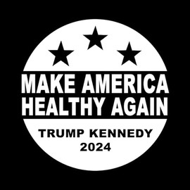 Trump Kennedy Make America Healthy Again 2024 President Election Sticker Decal Notebook Car Laptop 5.5"x5.5" (White)