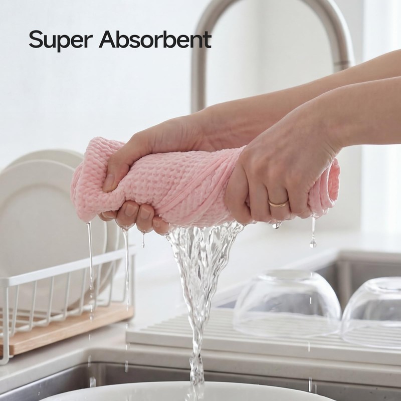 REDKISS 12 Pack Microfiber Washcloths Set, 12 x 12 Inches,