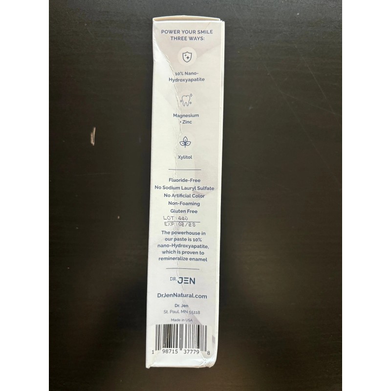 Dr. Jen's Eggshell 10% Premium Nano Hydroxyapatite Toothpaste