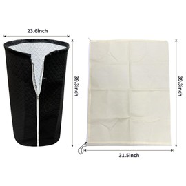 EAVNCLG Plant Planter Protector - Large, Winter Planter Freeze Bag, Planter Warmer Cover with Plant Freeze Shield for Keeping Potted Plants Warm Outdoors (23.6 inches in Diameter x 39.4 inches high)