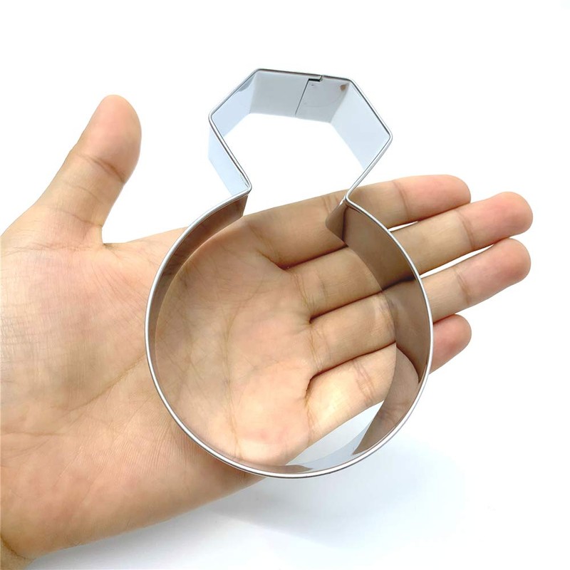 LILIAO Diamond Ring Cookie Cutter for Wedding/Engagement - 2.8 x