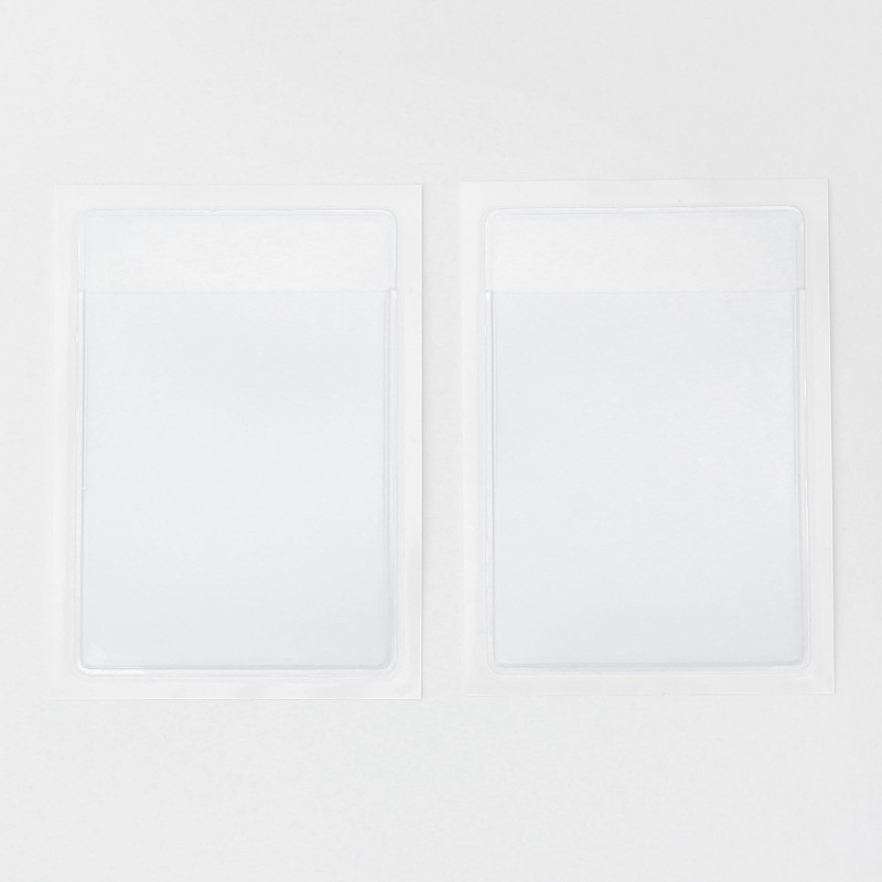 Muji NAB17A8S Pocket Seals, Translucent, Card Size, 1 Pocket x