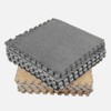 10Pcs Plush Foam Interlocking Carpet Tiles 11.8 X 11.8in Anti