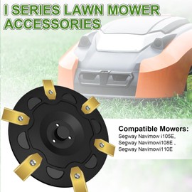 DGMI 6 Blade Disc, Robotic Lawnmower Blade Disc with Segway Navimow i105E, i108E and i110n, Premium Mower Disc Made of Fibreglass Reinforced Plastic (for I Series, Blades)