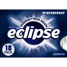 ECLIPSE Gum Winterfrost, Sugarfree Mint Gum Pack, 18 Count