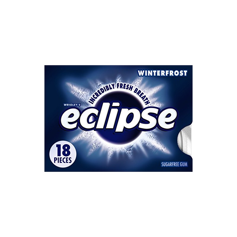 ECLIPSE Gum Winterfrost, Sugarfree Mint Gum Pack, 18 Count
