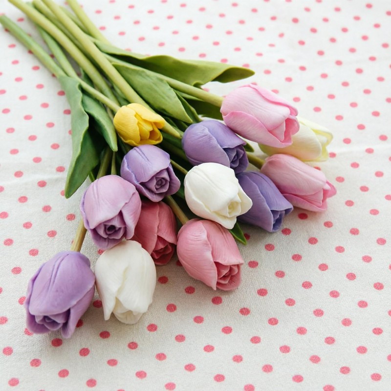 2 Pcs Tulip Candle Molds, 3D Flower Silicone Candle Molds,