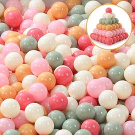Play Balls for Toddlers Ball Pit - Premium Crush Proof Plastic Children’s Toy Balls - Ball Pit Balls for Fun-Filled Birthday Party Games and Pool - 2.2 Inches (Pink/Light Pink/Green/White/Orange)