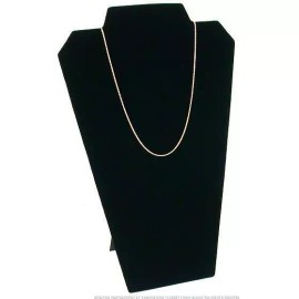 FindingKing 2 Necklace Easel Pad Black Velvet Jewelry Case Display