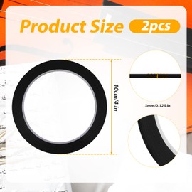 2 Rolls Violin Fingering Tape for Fretboard, 216 ft/66m Orchestral Instrument Fingering Tape Fingerboard Tape Note Positions Violin Accessories for Beginners Cello Guitar (Black)