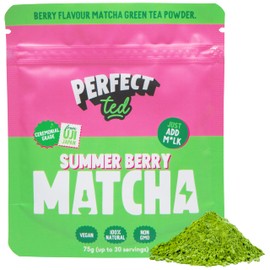 Perfect Ted | Summer Berry 75g | Ceremonial Grade Latte Powder | Single-Origin Uji, Japan | Matcha Tea Powder | Matcha Fuel (30 Servings)