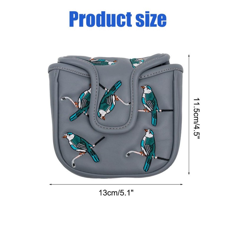 Putter Cover, PU Leather Club Head Protector, Golf Putter Headcover