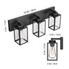 Aipsun Black Bathroom Light Fixtures 3 Light Industrial Vanity Light