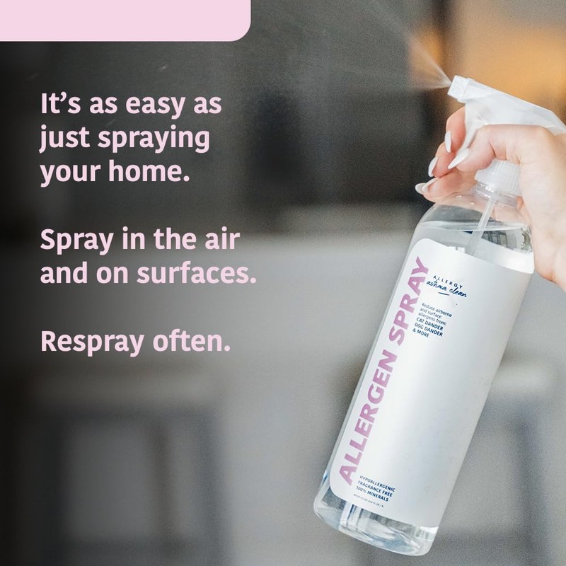 Allergy Asthma Clean Allergen Spray, Pets, Dust Allergies & More,