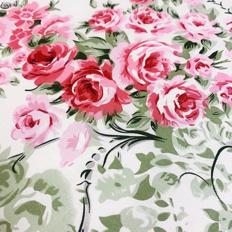 ABREEZE Sheets Set Queen Floral Sheets 100% Cotton Elegant Farmhouse