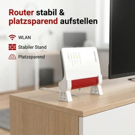 Stand for Fritzbox 7510 and 7530 AX AVM (Set of 2) - Holder Mount Router Modem - Made by R-Satz Shop (White)