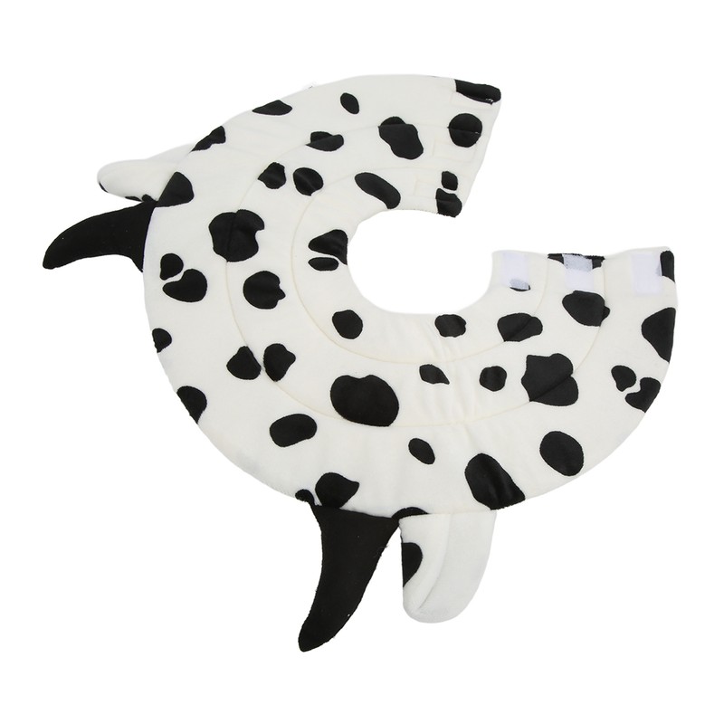 Cat Elizabeth Cone Cartoon Adjustable Cow Pattern After Surgery Recovery