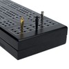 Pacific Shore Games Wooden Cribbage Board Game Set, Black Stained