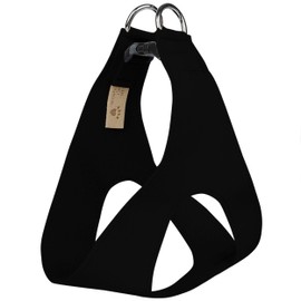 Susan Lanci Designs Premium Ultrasuede Step in Harness for Dog and Pets, Black, X-Small/Small