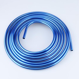 AC PERFORMANCE 3/8" Aluminum Fuel Line Hard Tube, 16 Feet Coil, Blue