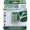Ultralast ULGED2AAA AAA Green Precharged Ready-to-Use Rechargeable Batteries