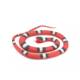 Collectible Wildlife Gifts Scarlet Snake, Rubber Snake, Bendy Toy, Realistic, Gag Gift, 42" WR29 BB316