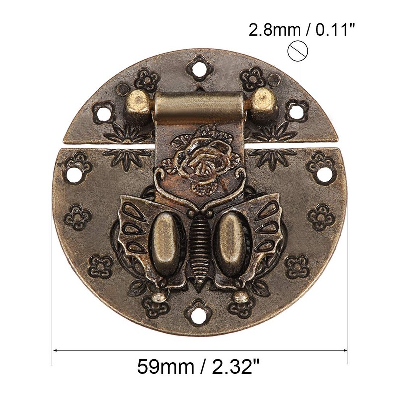 sourcing map 2 Sets Wood Case Chest Box Rectangle Clasp