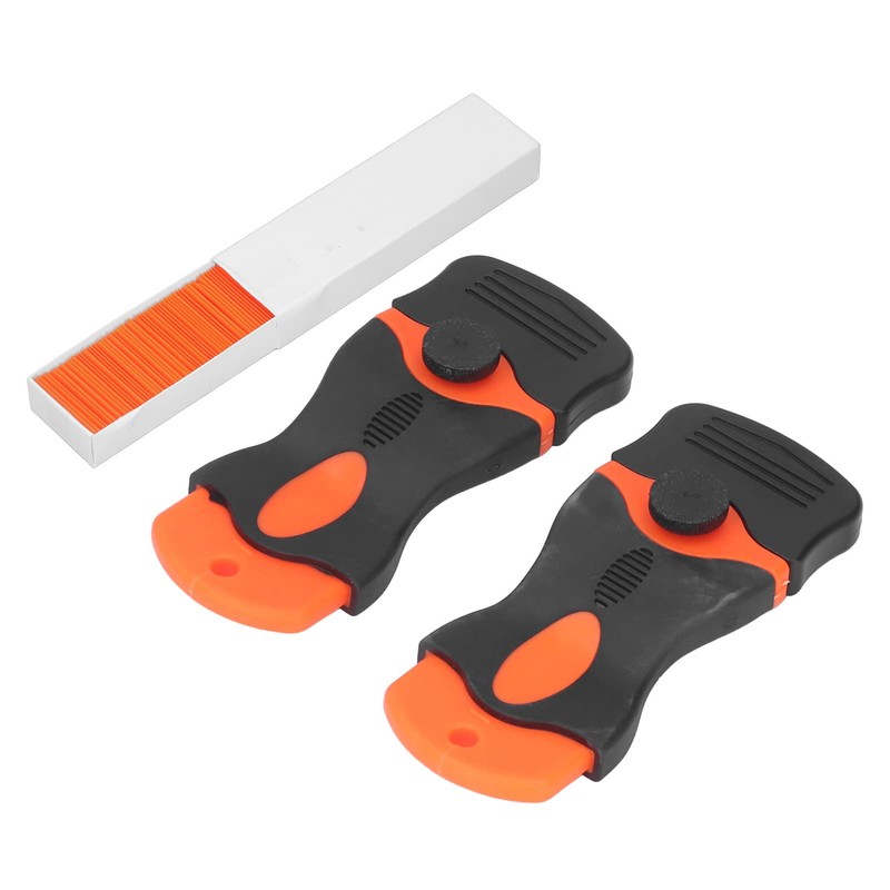 Caulking Scraper Set,Single Edge Scraper,Razor Blade Scraper 2pcs Scraper Grips