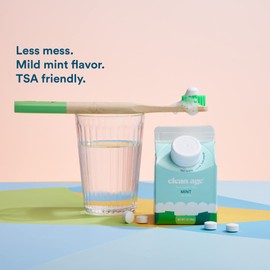 Clean Age 62 Count Mint Toothpaste Tabs (2 Count) & Bamboo Toothbrush (2 Count)