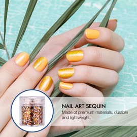 Healvian Colorful Manicure Sequins Ultra-Thin Nail Decoration Paillettes for Elegant Nail Art Easy to Use and Lightweight for Professional Manicure and Designs