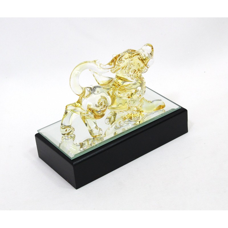 Cute Handmade Glass Crafted 睚眦 (ya-zu) Amber ckf040 